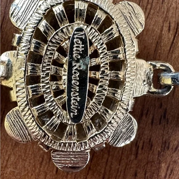 Nettie Rosenstein Gold Tone  Rhinestone Bracelet & Earrings Vintage Glam Signed - Picture 11 of 15